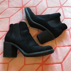 Black suede boots